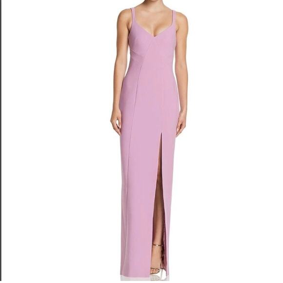 Likely Women Lilac Sleeveless V-neck Long Georgina Sheath Dress Size 2 - Picture 1 of 8